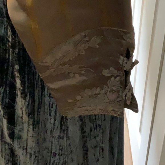 EXOTIC- M/L Black and Brown Velvet Maxi Dress w/ Matching Velvet Pants - Picture 12 of 16